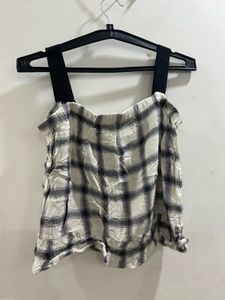 ROADSTER| Plaid Crop Top