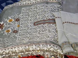 Pakistani Embroidered Organza Unstitched Suit