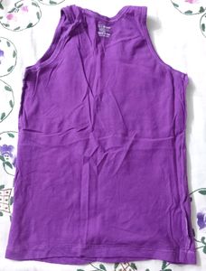 Purple Cotton Sleeveless Vest (Boy)