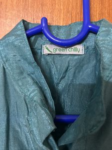 Shinny Blue Top