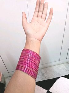 PINK METALLIC BENGLES 💖🎉🌸