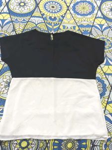 Black And White Casual Top