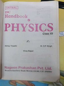 Handbook Of Physics For Class 12