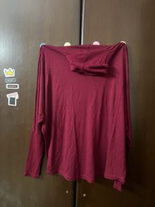Burgundy Turtle Neck Winter Top