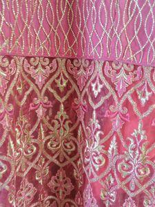 Pink &amp; Gold Embellished Dress