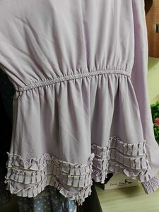 Cute Lilac Ruffle Top