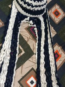 Blue &amp; White Crochet Hat