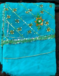 Saree fancy Unique Full  kundan stone works