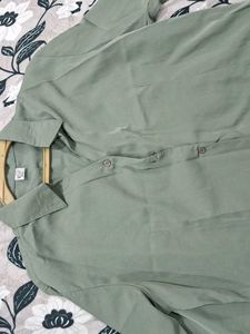 Green Button-Down Shirt