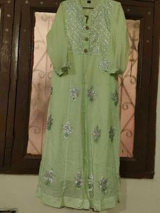 Elegant Light Green gotta patti Kurta