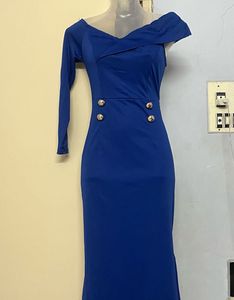 Pintrest Elegant Blue Maxi Dress