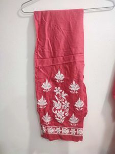 Peach Cotton Kurta Set