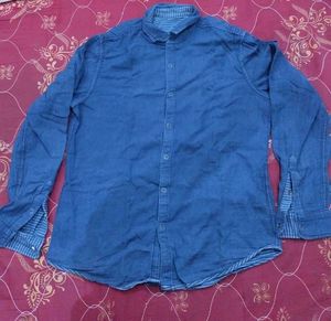 Double sided, 2-in-1 cotton denim like shirt