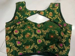 Green Floral Blouse