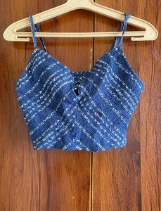 It&#39;s New Blue Crop Top