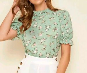 Floral Ruffle Top