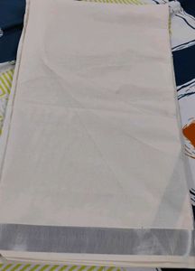 Kerala Kasavu Saree(New With Running Blouse)