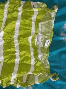 Green &amp; White Striped Dress