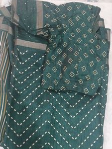 Emerald Green Chevron Saree
