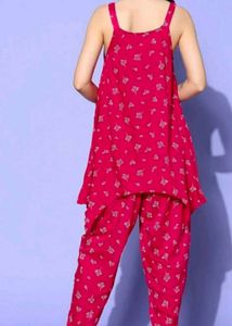 Pink Printed Jumpsuit
