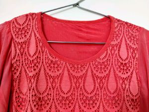 Butterfly Sleevle Peach Party Top