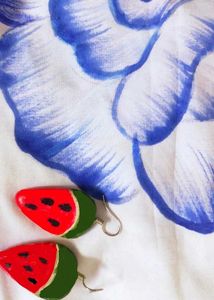Earring watermelon