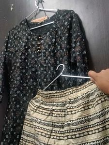 A Beautiful Cotton Kurta Pant Set .