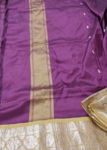 Maroon And Gold Kanziwaram Silk Saree