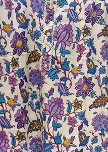 Short Floral Print Kurta
