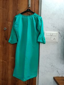Teal Embroidered Kurti