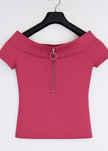 Chic Pink Off-Shoulder Top