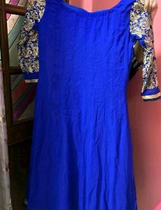 Navy Blue Full Flared Anarkali