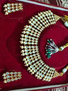 Elegant Kundan Polki Jewelry Set