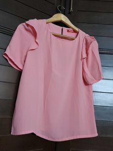 Women Pink Layered Half Sleeve