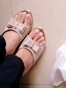 💥Sparkly Silver Flats😍