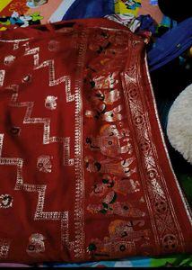 New karwa chauth special sari with blouse piece