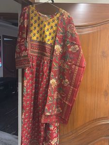 Floral Print Anarkali Kurta