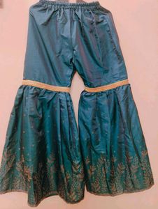 Teal sharara set