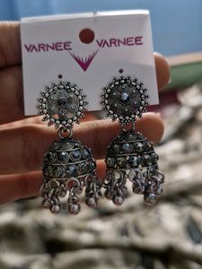 Silver Jhumkas