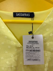 Sassafras Yellow Polka Dot Mini Dress