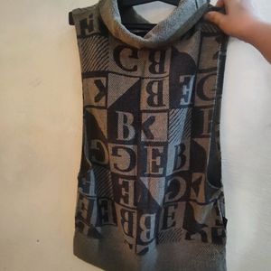 Unique Design Cowl Neck Top