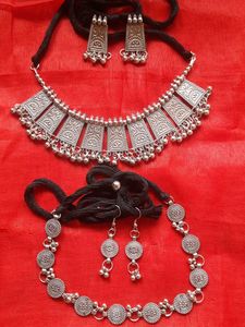 Combo New Oxidised Silver Necklace Set