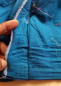 Blue Pure Silk Blouse