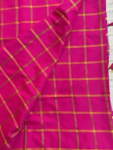 Checkered Pink Saree