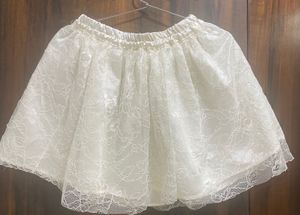 Net White Skirt