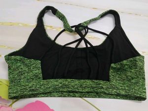 (1200)Green Sports Bra