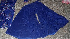 Royal Blue Silk Plazzo Suit