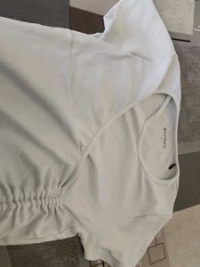 Studiofit White Ruched T-Shirt