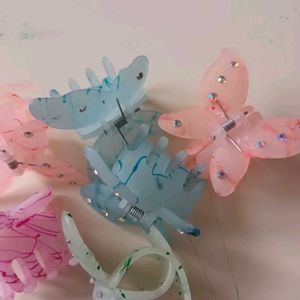 Butterfly Hair Claw Clips - Set of 6