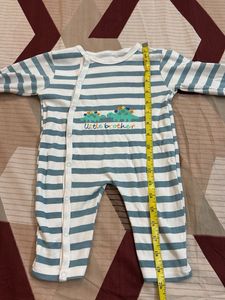 Striped &#39;Little Brother&#39; Onesie